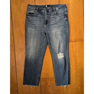 KUT From the Kloth Womens Rachael Fab AB Mom Jeans Size 16 Raw Hem